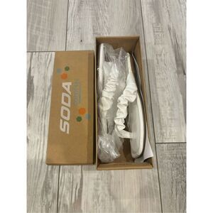 Soda ladies, white flat, flip-flop sandals, size 7